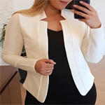 Cutout Design Long Sleeve Blazer Coat